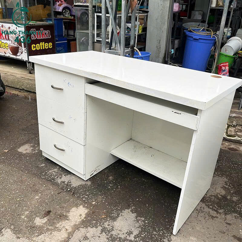 Bàn Làm Việc Gỗ Cũ 1M2x75CM Màu Trắng Kèm 3 Hộc Kéo z7195391920812_07559e78d091410b4e2151ac64352b8f Bàn Làm Việc Gỗ Cũ 1M2x75CM Màu Trắng Kèm 3 Hộc Kéo