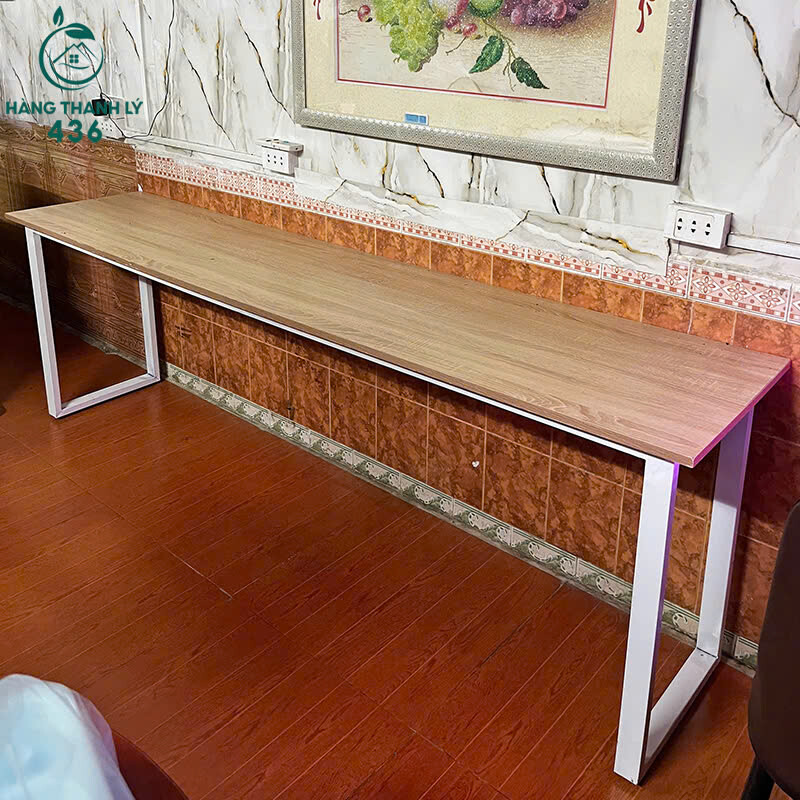 Bàn Làm Việc Cũ 2M2x75CM Mặt Gỗ Chân Sắt Chữ U Màu Trắng z7198837625495_16b2e799d92b00f4ec9a12567ae427d1 Bàn Làm Việc Cũ 2M2x75CM Mặt Gỗ Chân Sắt Chữ U Màu Trắng