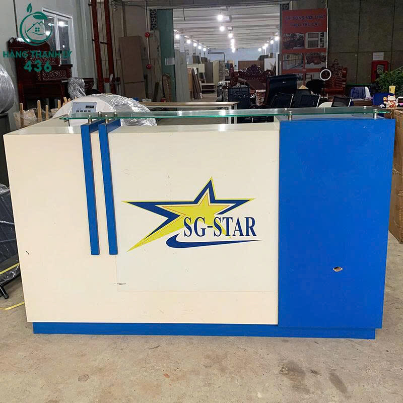Quầy Lễ Tân Cũ 1M1x1M8 Màu Trắng Xanh Thiết Kế Hiện Đại z7199149009754_25ff94e5c9f0c9260f8d1780f56573ba Quầy Lễ Tân Cũ 1M1x1M8 Màu Trắng Xanh Thiết Kế Hiện Đại