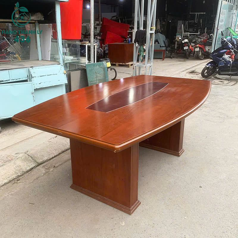 Bàn Họp Gỗ Lớn Cũ 2Mx1M2 Kiểu Sang Trọng ban-hop-go-lon-cu-kieu-sang-trong-4 Bàn Họp Gỗ Lớn Cũ 2Mx1M2 Kiểu Sang Trọng