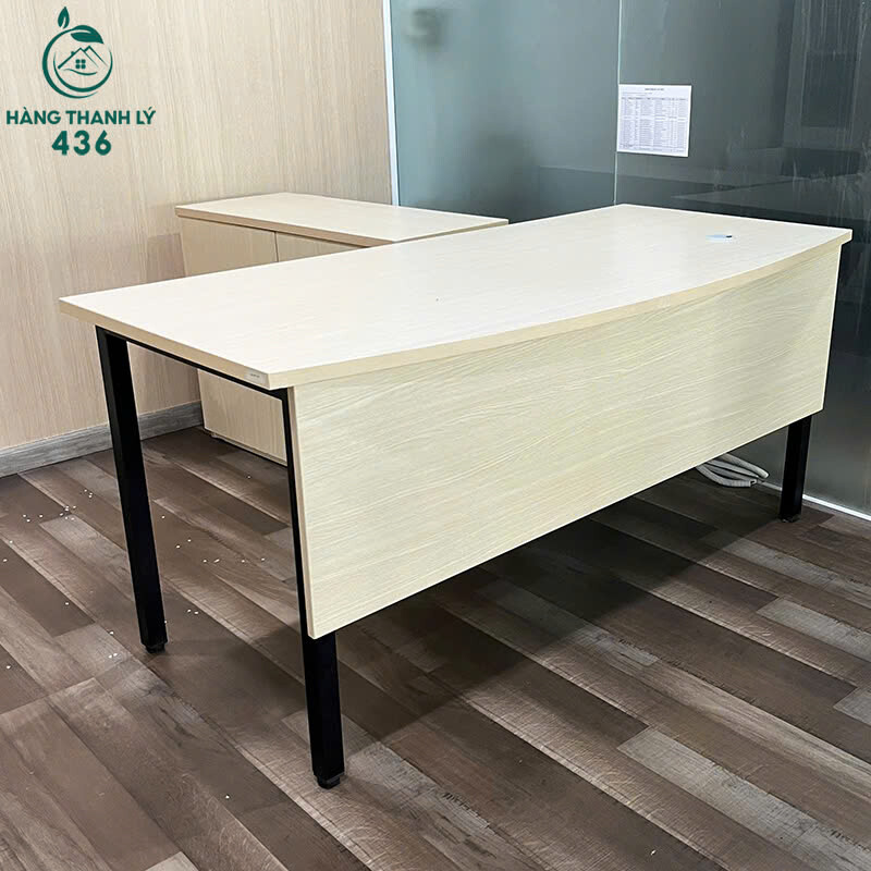 Bàn Làm Việc Cũ 1M64x80CMx75CM Chữ L Chân Sắt Đen ban-lam-viec-cu-chu-l-chan-sat-den-2 Bàn Làm Việc Cũ 1M64x80CMx75CM Chữ L Chân Sắt Đen