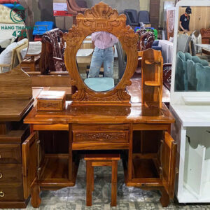 ban-trang-diem-1mx40cm-go-guong-tron-moi-99