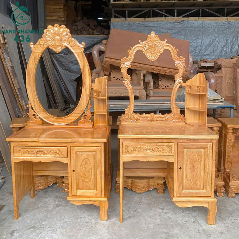 Bàn Trang Điểm Gỗ Chạm Hoa Văn Sang Trọng Mới 99% ban-trang-diem-go-cham-hoa-van-sang-trong-moi-99 Bàn Trang Điểm Gỗ Chạm Hoa Văn Sang Trọng Mới 99%
