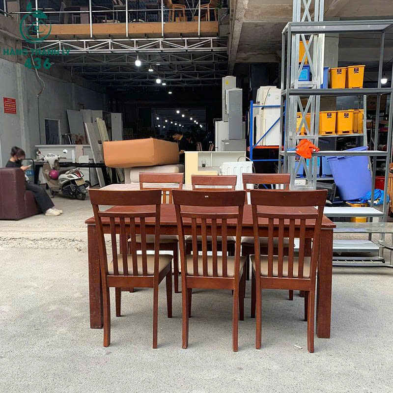 Bộ Bàn Ăn Gỗ 1M6x80CM 6 Ghế Cũ Thanh Lý bo-ban-an-go-6-ghe-cu-thanh-ly-2 Bộ Bàn Ăn Gỗ 1M6x80CM 6 Ghế Cũ Thanh Lý