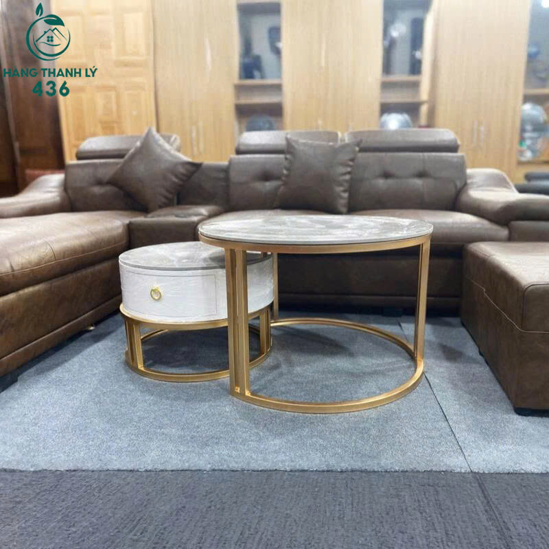 sofa-goc-chu-l-boc-da-mau-nau-sang-trong-moi-99-9 Sofa Góc Chữ L Bọc Da Màu Nâu Sang Trọng Mới 99% (Nhiều Mẫu)  