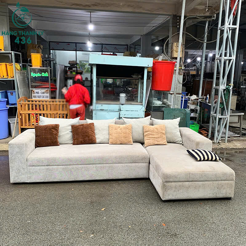 Sofa Góc Chữ L Cũ 2M8x1M6x75CM Màu Kem Hiện Đại sofa-goc-chu-l-cu-mau-kem-hien-dai-2 Sofa Góc Chữ L Cũ 2M8x1M6x75CM Màu Kem Hiện Đại