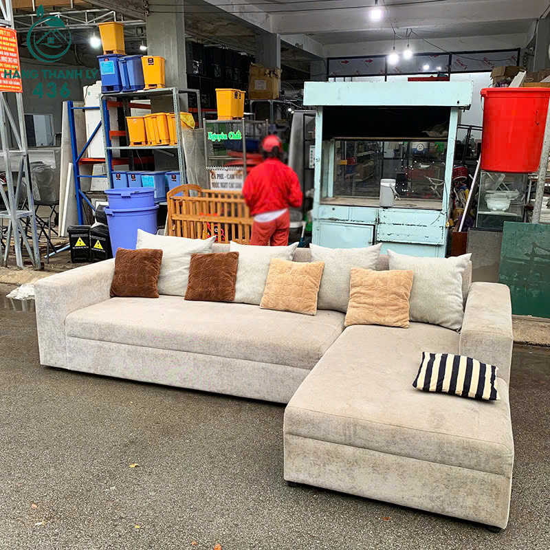 Sofa Góc Chữ L Cũ 2M8x1M6x75CM Màu Kem Hiện Đại sofa-goc-chu-l-cu-mau-kem-hien-dai-3 Sofa Góc Chữ L Cũ 2M8x1M6x75CM Màu Kem Hiện Đại