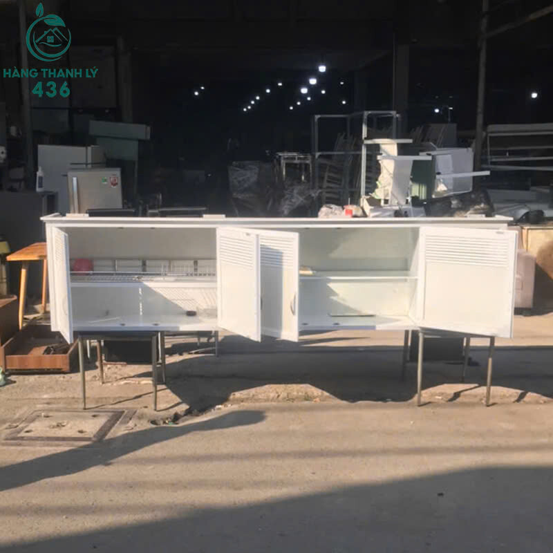 Tủ Bếp Cũ 2M5x60CMx35CM Màu Trắng Có Cửa Lùa Tiện Dụng tu-bep-cu-mau-trang-co-cua-lua-tien-dung-3 Tủ Bếp Cũ 2M5x60CMx35CM Màu Trắng Có Cửa Lùa Tiện Dụng