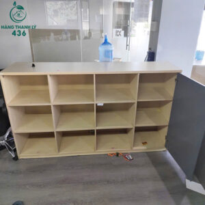 Tủ Kệ Sách Trưng Bày Cũ 1Mx2M3 Văn Phòng Vân Gỗ