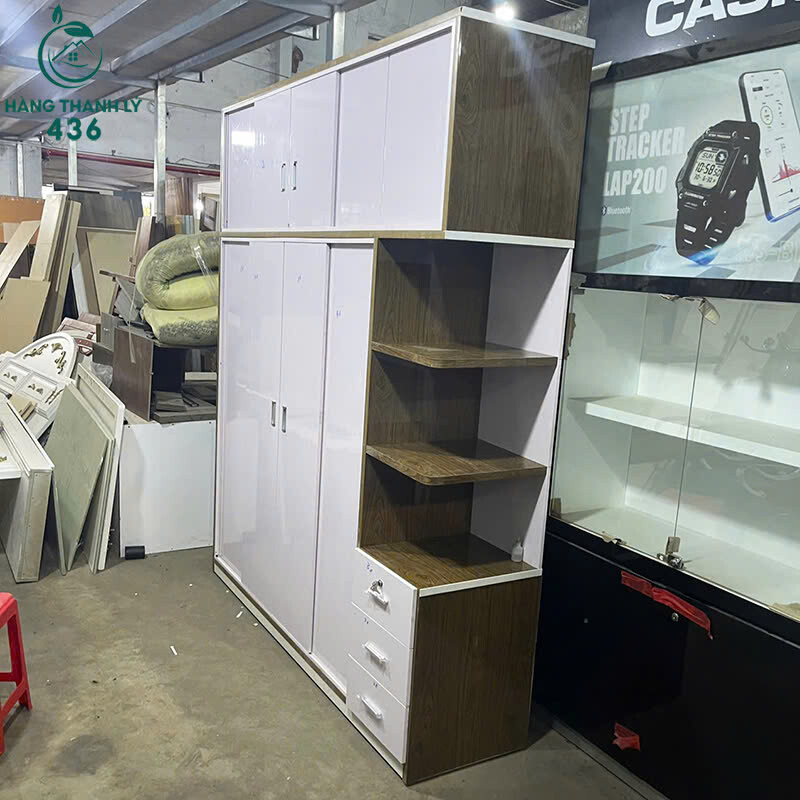 Tủ Quần Áo Cũ 2Mx2M4 Kết Hợp Kệ Màu Trắng Sang Trọng tu-quan-ao-cu-ket-hop-ke-luu-tru-mau-trang-sang-trong-2 Tủ Quần Áo Cũ 2Mx2M4 Kết Hợp Kệ Màu Trắng Sang Trọng