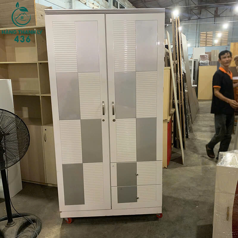 Tủ Quần Áo Cũ 1Mx2Mx55CM Nhựa Màu Trắng Phối Xám tu-quan-ao-cu-nhua-2-canh-tien-dung-3 Tủ Quần Áo Cũ 1Mx2Mx55CM Nhựa Màu Trắng Phối Xám