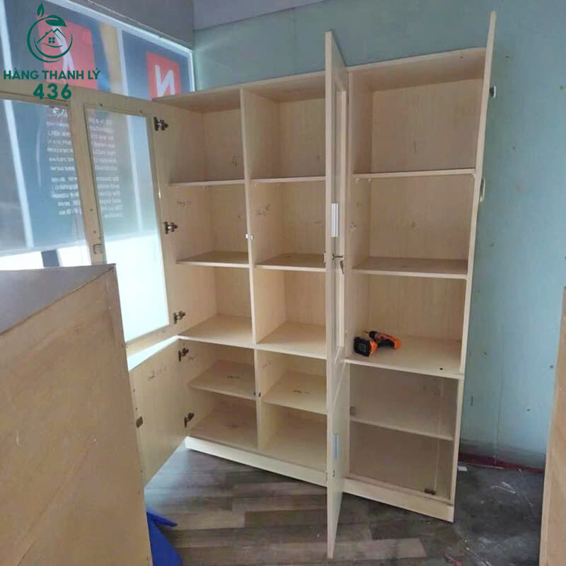 Tủ Trưng Bày Cũ 1M5x2Mx40CM Kính Trắng Kèm Tủ Dưới tu-trung-bay-cu-van-go-2-canh-6-ngan-1 Tủ Trưng Bày Cũ 1M5x2Mx40CM Kính Trắng Kèm Tủ Dưới