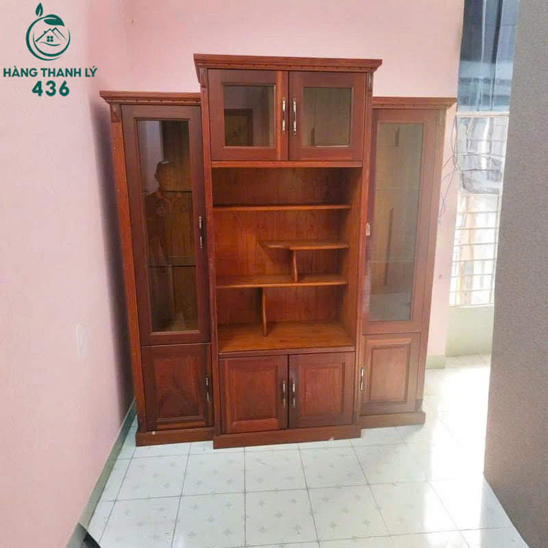 Tủ Trưng Bày Gỗ Cũ Cánh Kính 3 Khoang tu-trung-bay-go-cu-canh-kinh-3-khoang Tủ Trưng Bày Gỗ Cũ Cánh Kính 3 Khoang
