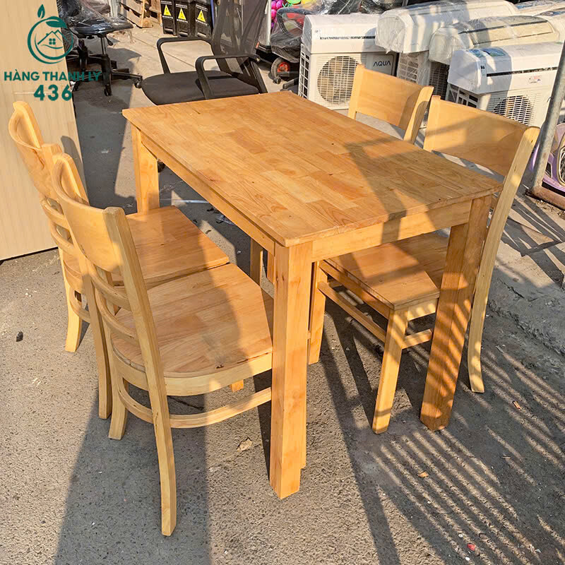 Bộ Bàn Ăn Cũ Gia Đình Gỗ Sáng Màu bo-ban-an-cu-gia-dinh-go-sang-mau-1 Bộ Bàn Ăn Cũ Gia Đình Gỗ Sáng Màu