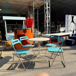 bo-ban-ghe-cafe-gap-cu-mau-xanh-nhe-gon