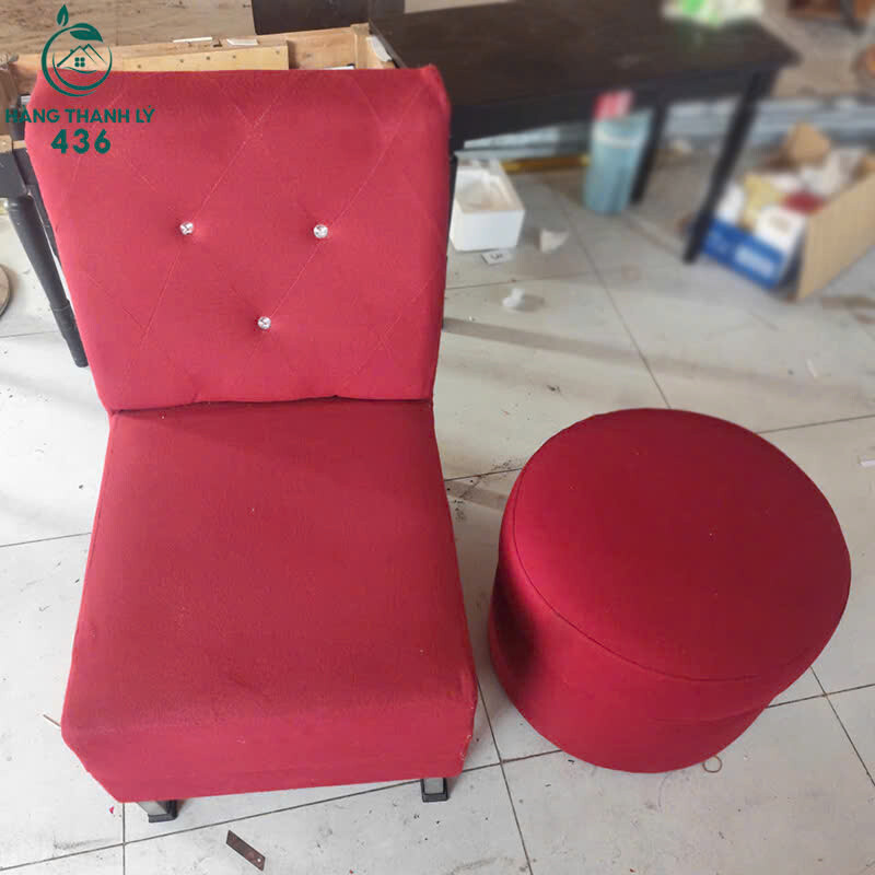 Ghế Đơn Bọc Nỉ Đỏ Cũ Kèm Đôn Tròn ghe-don-boc-ni-cu-nhung-mau-hong-dang-bo-tron-3 Ghế Đơn Bọc Nỉ Đỏ Cũ Kèm Đôn Tròn