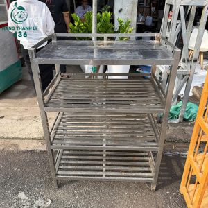 Kệ Inox Cũ Để Đồ Nhà Bếp