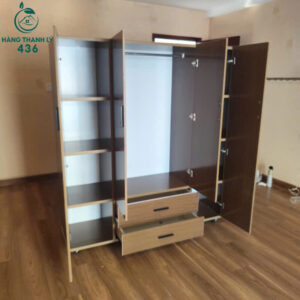 tu-quan-ao-go-cu-cong-nghiep-4-canh-thiet-ke-hien-dai