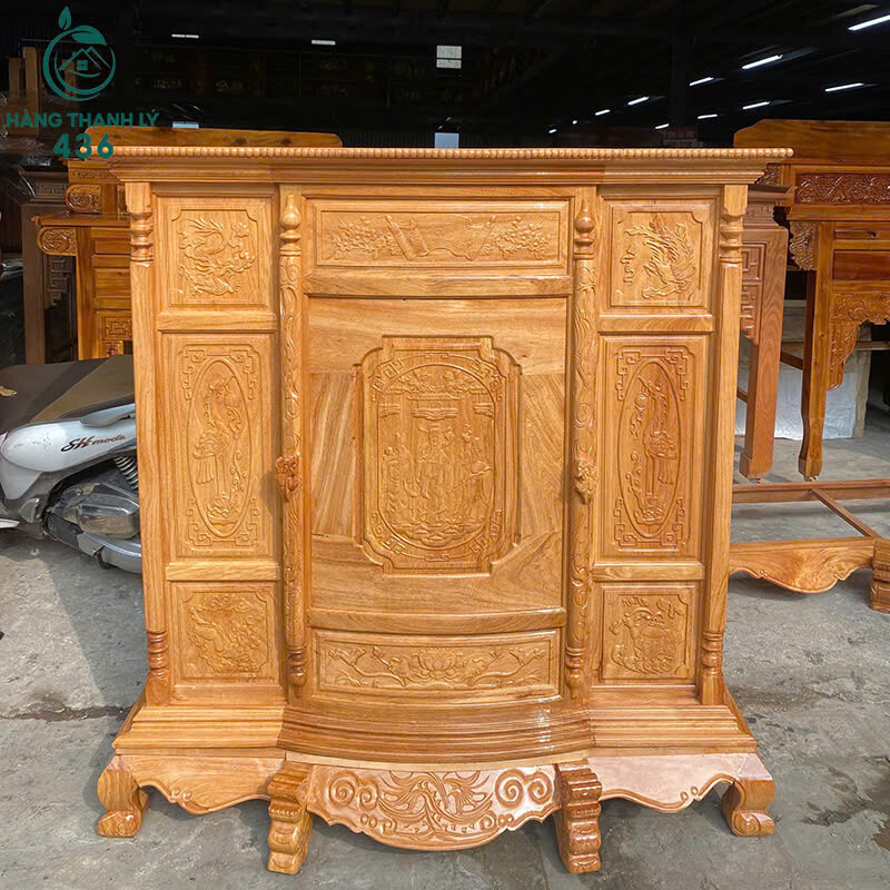 Tủ Thờ Gỗ Được Chạm Khắc Tinh Xảo Mới 99% tu-tho-go-duoc-cham-khac-tinh-xao-moi-99 Tủ Thờ Gỗ Được Chạm Khắc Tinh Xảo Mới 99%