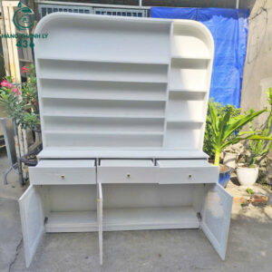 tu-trung-bay-cu-1m6x30cmx2m-mau-trang-nhieu-ngan