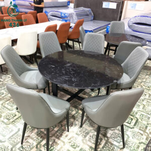 Bộ Bàn Ghế Ăn Mặt Đá Tròn Mới 99%