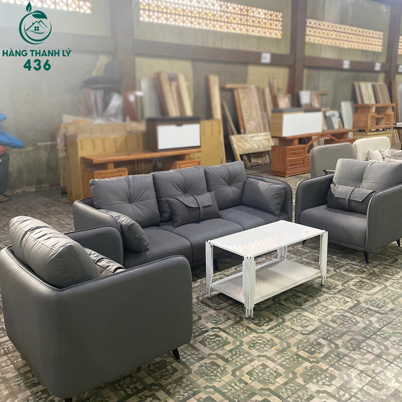 bo-sofa-mau-xam-1-bang-2-don-tiet-kiem-dien-tich-moi-99-2 Bộ Sofa Màu Xám 1 Băng 2 Đơn Tiết Kiệm Diện Tích Mới 99%  