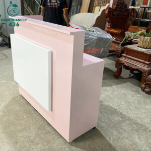 Quầy Thu Ngân Màu Hồng Cũ Có Ngăn Kéo Tiện Lợi