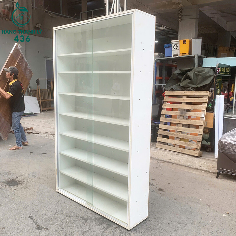 Tủ Kính Trưng Bày Cũ 1M2X2MX30CM Màu Trắng Thiết Kế Đứng Cao tu-kinh-trung-bay-cu-1m2x2mx30cm-mau-trang-thiet-ke-dung-cao-3 Tủ Kính Trưng Bày Cũ 1M2X2MX30CM Màu Trắng Thiết Kế Đứng Cao