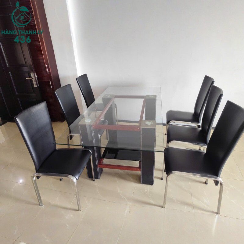 Bộ Bàn Ghế Ăn 6 Ghế Màu Đen Sang Trọng Cũ bo-ban-ghe-an-6-ghe-mau-den-sang-trong-cu-1 Bộ Bàn Ghế Ăn 6 Ghế Màu Đen Sang Trọng Cũ