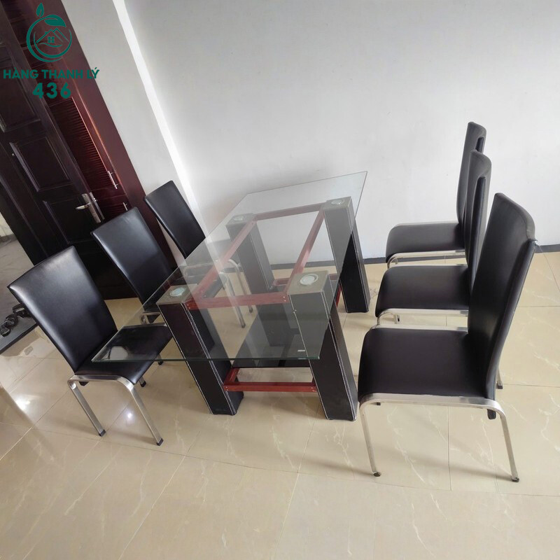 Bộ Bàn Ghế Ăn 6 Ghế Màu Đen Sang Trọng Cũ bo-ban-ghe-an-6-ghe-mau-den-sang-trong-cu-2 Bộ Bàn Ghế Ăn 6 Ghế Màu Đen Sang Trọng Cũ