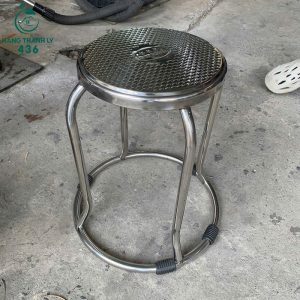 Ghế Đôn Inox Cũ Mặt Tròn Gọn Gàng