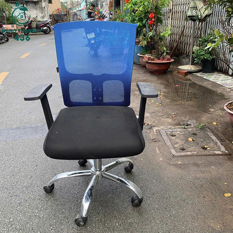 Ghế Văn Phòng Cũ Lưng Lưới Màu Xanh Chân Inox Di Chuyển ghe-van-phong-cu-lung-luoi-mau-xanh-chan-inox-di-chuyen-1 Ghế Văn Phòng Cũ Lưng Lưới Màu Xanh Chân Inox Di Chuyển