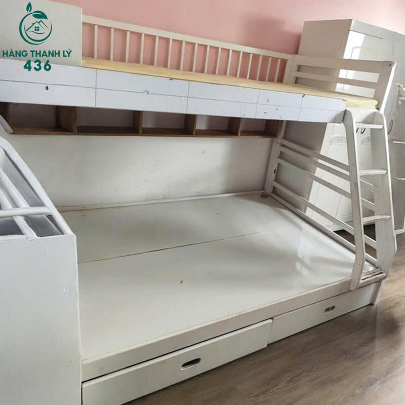 Giường Tầng Cũ 1M4X2MX1M65 2 Tầng Màu Trắng giuong-tang-cu-1m4x2mx1m65-2-tang-mau-trang-2 Giường Tầng Cũ 1M4X2MX1M65 2 Tầng Màu Trắng