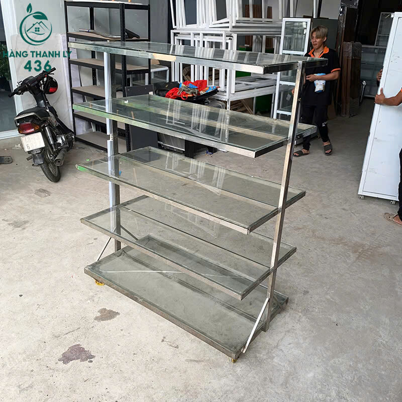 Kệ Trưng Bày Cũ 1M25X60CMX1M55 5 Tầng Bằng Kính ke-trung-bay-cu-1m25x60cmx1m55-5-tang-bang-kinh-1 Kệ Trưng Bày Cũ 1M25X60CMX1M55 5 Tầng Bằng Kính