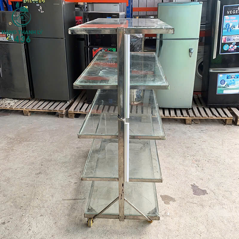 Kệ Trưng Bày Cũ 1M25X60CMX1M55 5 Tầng Bằng Kính ke-trung-bay-cu-1m25x60cmx1m55-5-tang-bang-kinh-2 Kệ Trưng Bày Cũ 1M25X60CMX1M55 5 Tầng Bằng Kính