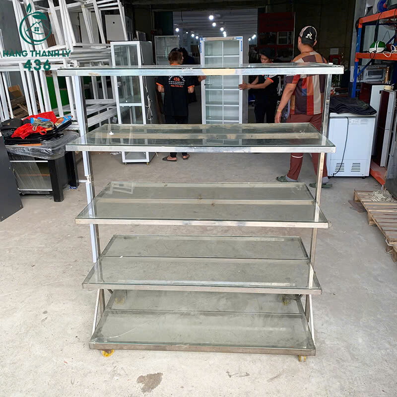 Kệ Trưng Bày Cũ 1M25X60CMX1M55 5 Tầng Bằng Kính ke-trung-bay-cu-1m25x60cmx1m55-5-tang-bang-kinh-4 Kệ Trưng Bày Cũ 1M25X60CMX1M55 5 Tầng Bằng Kính