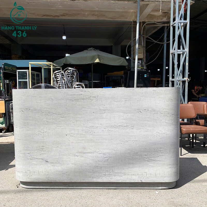 Quầy Lễ Tân Cũ 1M85X60CMX1M1 Màu Xám quay-le-tan-cu-1m85x60cmx1m1-mau-xam-4 Quầy Lễ Tân Cũ 1M85X60CMX1M1 Màu Xám