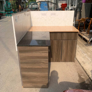 Quầy Lễ Tân Gỗ Cũ 1M37X1M18X1M26