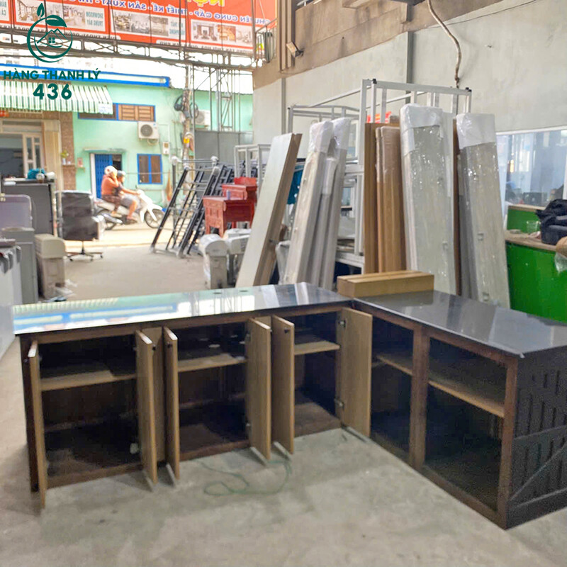 quay-thu-ngan-cu-2m45x1m9x80cm-chat-lieu-go-phoi-mat-da-7 Quầy Thu Ngân Cũ 2M45X1M9X80CM Chất Liệu Gỗ Phối Mặt Đá  