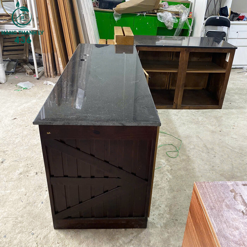 quay-thu-ngan-cu-2m45x1m9x80cm-chat-lieu-go-phoi-mat-da-9 Quầy Thu Ngân Cũ 2M45X1M9X80CM Chất Liệu Gỗ Phối Mặt Đá  