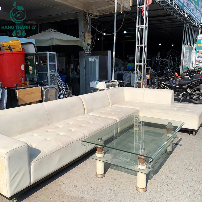 Sofa Góc Chữ L Cũ 2M9X2M Bọc Da Màu Kem sofa-goc-chu-l-cu-2m9x2m-boc-da-mau-kem-kem-ban-kinh-4 Sofa Góc Chữ L Cũ 2M9X2M Bọc Da Màu Kem