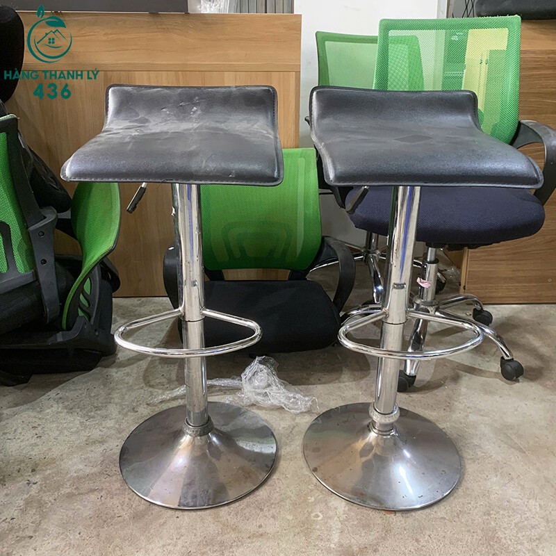 Ghế Bar Cũ Mặt Đệm Đen Chân Tròn Inox Sáng Bóng thanh-ly-ghe-cao-quay-bar-cu-tiet-kiem-dien-tich-3 Ghế Bar Cũ Mặt Đệm Đen Chân Tròn Inox Sáng Bóng