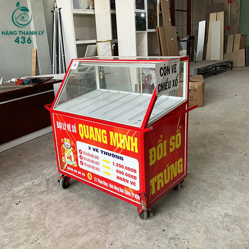 Tủ Bán Vé Số Có Bánh Xe Cũ 1M16X60CMX1M16 Mặt Kính tu-ban-ve-so-co-banh-xe-cu-de-di-chuyen-nhieu-vi-tri-4 Tủ Bán Vé Số Có Bánh Xe Cũ 1M16X60CMX1M16 Mặt Kính