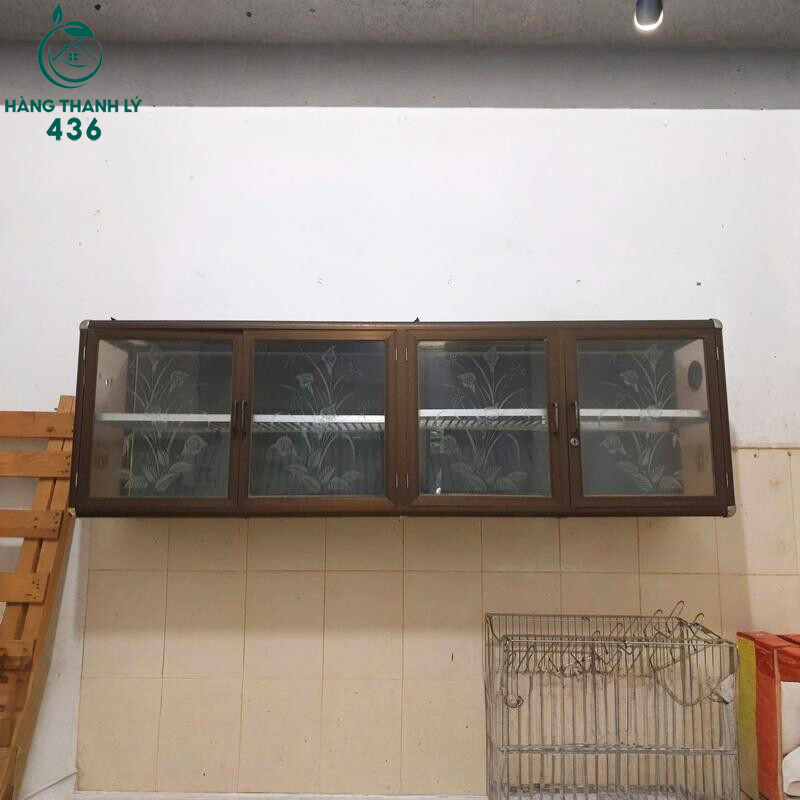 Tủ Bếp Kính Cũ 1M8X56CMX35CM Màu Nâu Khung Kim Loại tu-bep-kinh-cu-m8x56cmx35cm-mau-nau-khung-kim-loai Tủ Bếp Kính Cũ 1M8X56CMX35CM Màu Nâu Khung Kim Loại