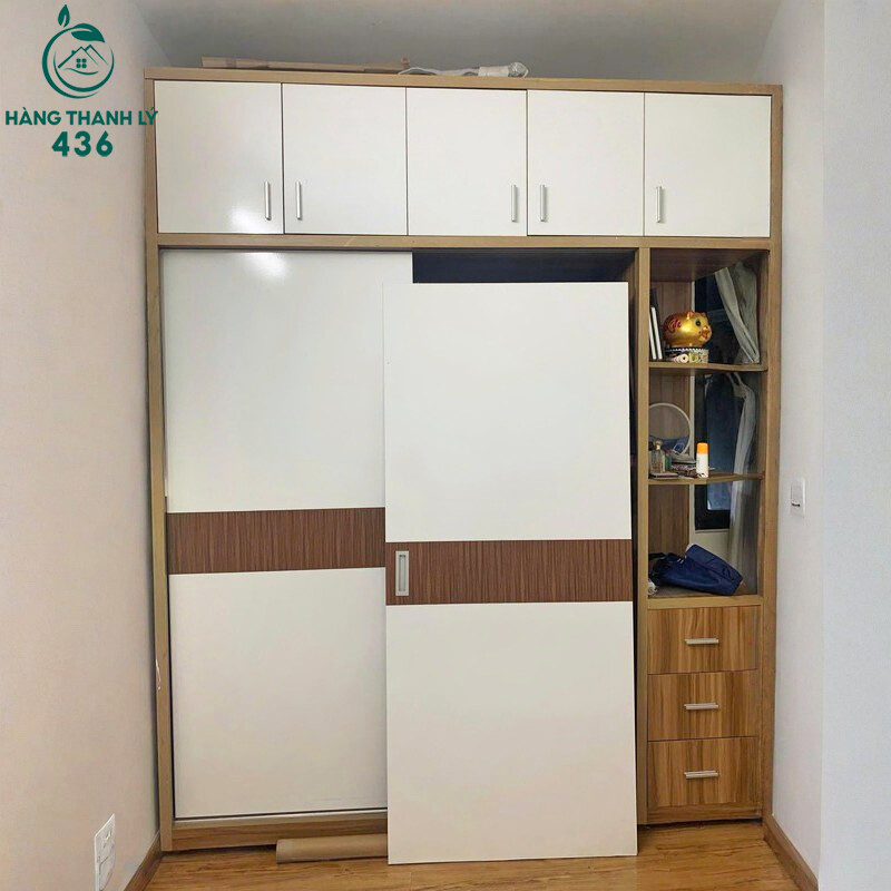 Tủ Quần Áo Gỗ Công Nghiệp MDF Cũ Phối Trắng Nâu tu-quan-ao-go-cong-nghiep-mdf-cu-phoi-trang-nau-2 Tủ Quần Áo Gỗ Công Nghiệp MDF Cũ Phối Trắng Nâu