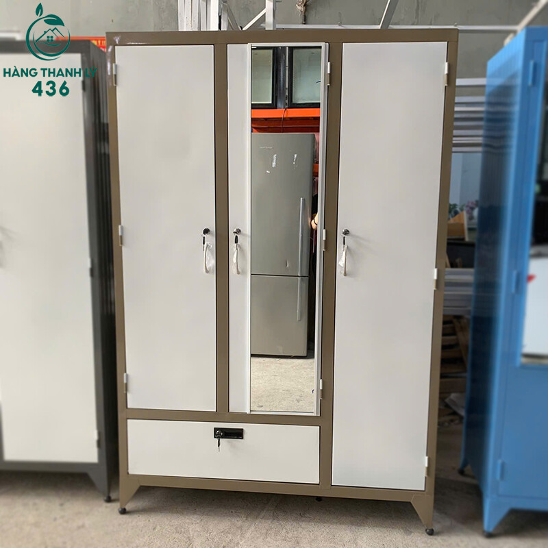 Tủ Quần Áo Sắt 1M18X1M8X50CM 3 Cánh Có Gương Mới 99% (Nhiều Mẫu) tu-quan-ao-sat-1m18x1m8x50cm-3-canh-co-guong-moi-99-nhieu-mau-1 Tủ Quần Áo Sắt 1M18X1M8X50CM 3 Cánh Có Gương Mới 99% (Nhiều Mẫu)