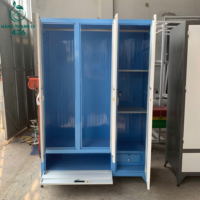 Tủ Quần Áo Sắt 1M18X1M8X50CM 3 Cánh Có Gương Mới 99% (Nhiều Mẫu) tu-quan-ao-sat-1m18x1m8x50cm-3-canh-co-guong-moi-99-nhieu-mau-3 Tủ Quần Áo Sắt 1M18X1M8X50CM 3 Cánh Có Gương Mới 99% (Nhiều Mẫu)