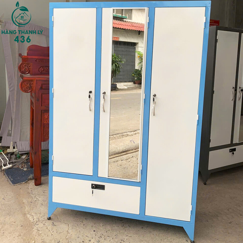 Tủ Quần Áo Sắt 1M18X1M8X50CM 3 Cánh Có Gương Mới 99% (Nhiều Mẫu) tu-quan-ao-sat-1m18x1m8x50cm-3-canh-co-guong-moi-99-nhieu-mau-4 Tủ Quần Áo Sắt 1M18X1M8X50CM 3 Cánh Có Gương Mới 99% (Nhiều Mẫu)