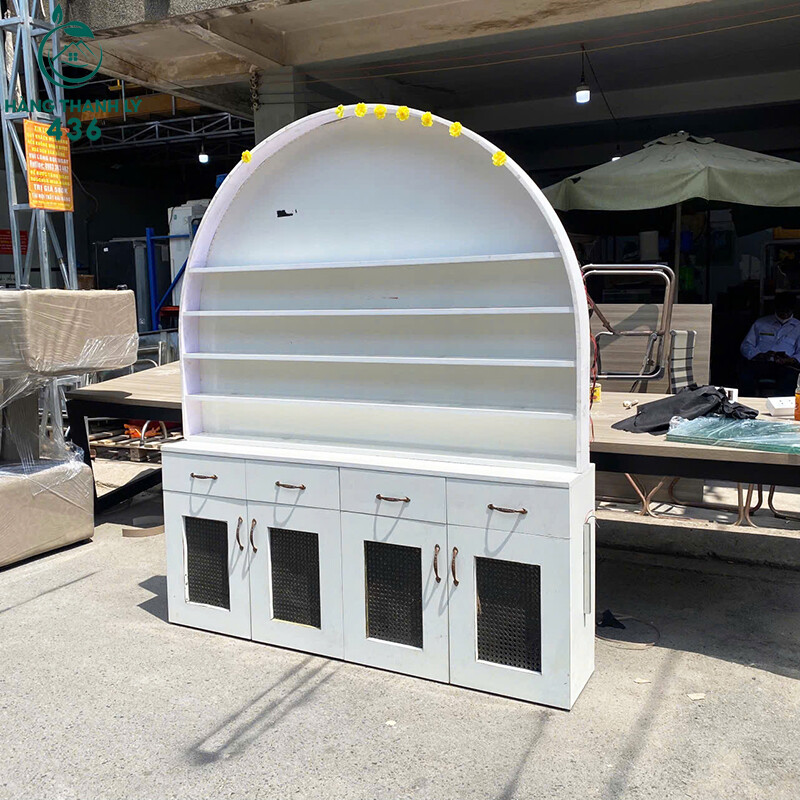 Tủ Trưng Bày Cũ Màu Trắng 1M6X30CMX1M85 tu-trung-bay-cu-mau-trang-1m6x30cmx1m85-1 Tủ Trưng Bày Cũ Màu Trắng 1M6X30CMX1M85