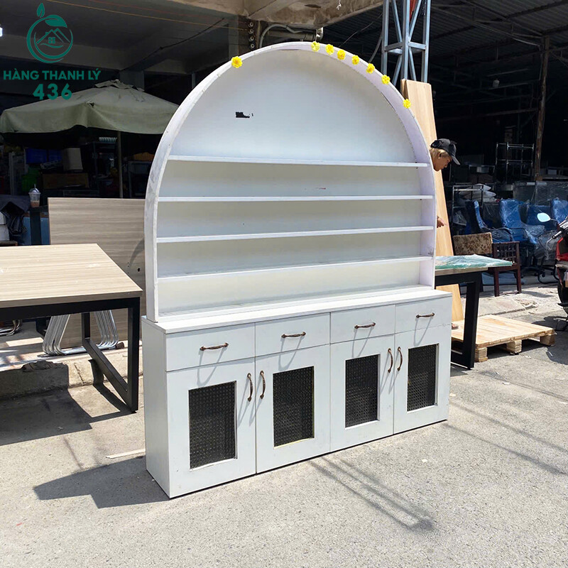 Tủ Trưng Bày Cũ Màu Trắng 1M6X30CMX1M85 tu-trung-bay-cu-mau-trang-1m6x30cmx1m85-2 Tủ Trưng Bày Cũ Màu Trắng 1M6X30CMX1M85